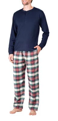 SLEEPHERO Men's Long Sleeve Flannel Pajama Set - Image 4