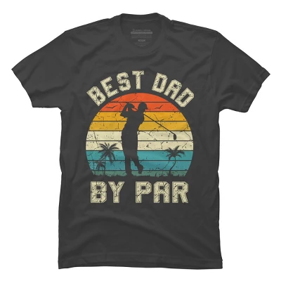 Men's Design By Humans Best Dad By Par Tropical Golf By T-Shirt - Image 5