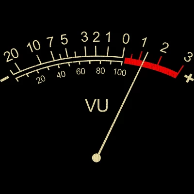 Men's Design By Humans VU Meter Vintage Analog By Clickbong Tank Top