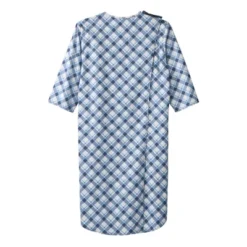 Silverts Adaptive Shoulder Snap Nightgown, Plaid