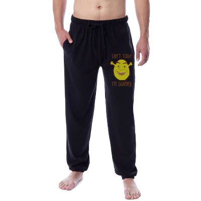 DreamWorks Shrek Men's Can't Today I'm Swamped Sleep Jogger Pajama Pants Black - Image 3