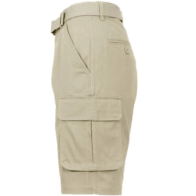 BLU ROCK Men's 3-Pack Cotton Flex Stretch Cargo Shorts With Belt - Image 9