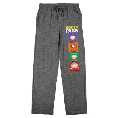 South Park Four Boys Men's Gray Heather Sleep Pajama Pants - Image 3