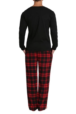 SLEEPHERO Men's Long Sleeve Flannel Pajama Set - Image 2