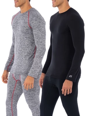 Russell Men's L2 Performance Baselayer Thermal Underwear Shirt, 2 Pack Bundle - Image 3