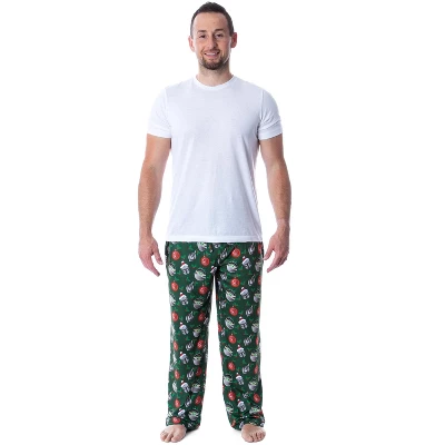 Star Wars Mens' The Mandalorian The Child Christmas Ornaments Pajama Pants Green - Image 3