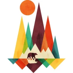 Men's Design By Humans Mountain Bear By Radiomode Tank Top