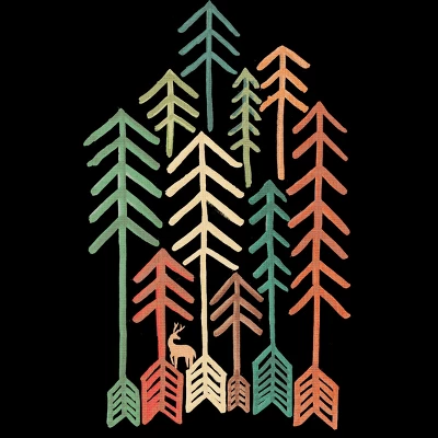 Men's Design By Humans Deer In The Arrow Wilderness By Radiomode Tank Top