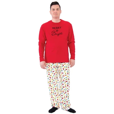 Touched By Nature Mens Unisex Holiday Pajamas, Merry And Bright - Image 3
