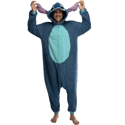 Disney Lilo & Stitch Unisex Adult Stitch Kigurumi Cosplay Costume Fleece Union Suit - Image 4
