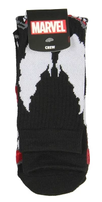 Marvel Venom Adult Character Savage Symbiote 1 Pair Crew Socks Black - Image 3