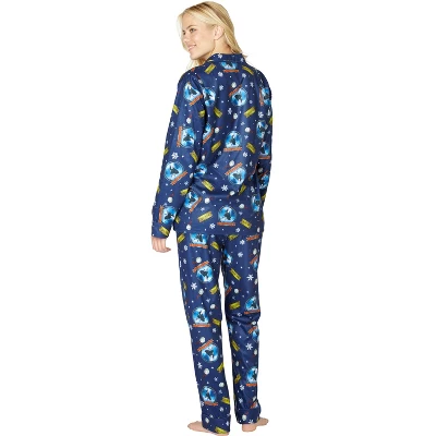 The Polar Express Adult Believe Button-Front Coat Shirt And Pants Pajama Set - Image 3