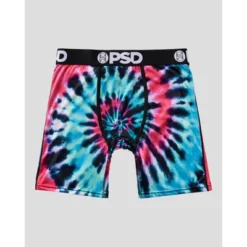PSD Men's Tie-Dye Boxer Briefs 2pk - Pink/Navy Blue/Light Aqua Blue