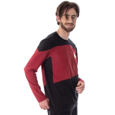 Star Trek Next Generation Men's Picard Uniform Costume Sleepwear Pajama Set