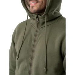 Wrangler Workwear Men's Full Zip Up Guardian Heavyweight Faux Shearling And Quilt Lined Hooded Jacket