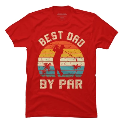 Men's Design By Humans Best Dad By Par Tropical Golf By T-Shirt - Image 7