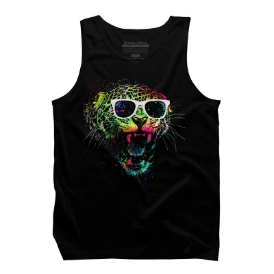 Men's Design By Humans Technicolor Jaguar By Clingcling Tank Top - Image 4