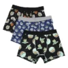 Star Wars Mandalorian Baby Yoda Character Mens 3pk Boxer Briefs Set