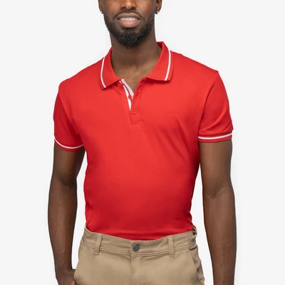 X RAY Men's Basic Short Sleeve Tipped Polo - Image 15