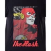 DC Comics Mens' Classic The Flash Crimson Comet Raglan Sleep Pajama Set Black