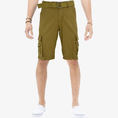 X RAY Men's Belted 12.5" Inseam Knee Length Cargo Shorts - Image 14