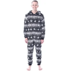 The Nightmare Before Christmas Unisex Adult Fair Isle Union Suit Pajama Unisex
