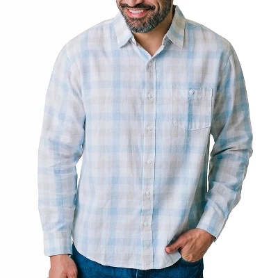 Hope & Henry Mens' Linen Long Sleeve Button Down Shirt - Image 5