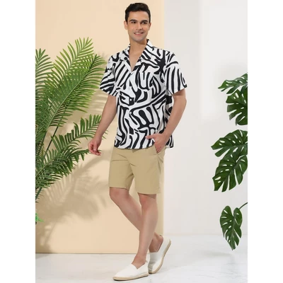 Lars Amadeus Men's Animal Print Shirt Short Sleeves Button Up Casual Print Shirts - Image 3