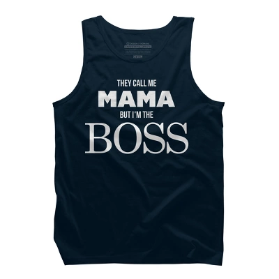 Men's Design By Humans They Call Me Mama But I'm The Boss By Shirz Tank Top - Image 5