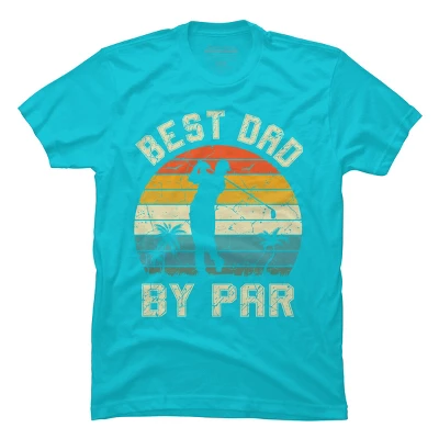 Men's Design By Humans Best Dad By Par Tropical Golf By T-Shirt - Image 6
