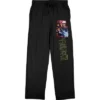 Jujutsu Kaisen Poster And Kanji Title Men's Black Graphic Pajama Pants