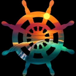 Men's Design By Humans Sailors Sunrise Wave Memories By Goldquills Tank Top