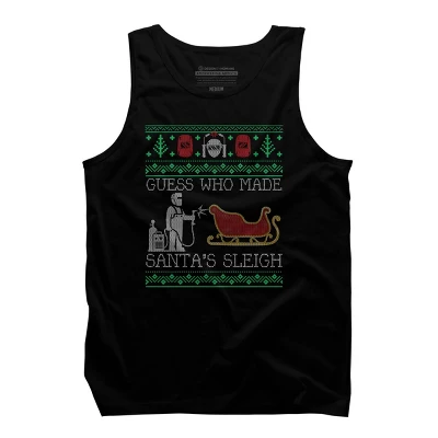 Men's Design By Humans Christmas Welder Welding Xmas Funny Welder Ugly Christmas Sweate By Pahari Tank Top - Image 4