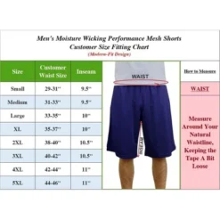 JumpStart Men's 4-Pack Moisture Wicking Performance Active Mesh Shorts