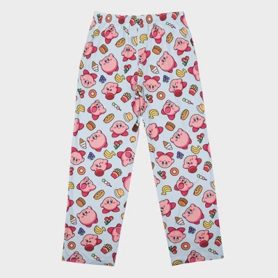 Men's Kirby Knit Fictitious Character Printed Pajama Pants - Light Blue - Image 3