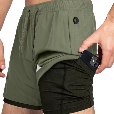 Zilpu Mens Quick Dry Athletic Performance Shorts With Zipper Pocket (5 Inch) - Image 9