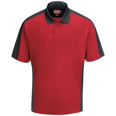 Red Kap® Men's Short Sleeve Performance Knit® Two-Tone Polo - Image 9