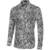 Lars Amadeus Men's Vintage Leopard Printed Button Down Long Sleeve Cotton Shirt