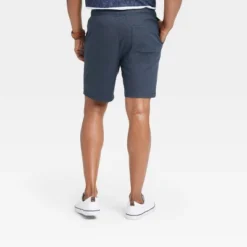 Men's 8" Everyday Relaxed Fit Pull-On Shorts - Goodfellow & Co™ Navy Blue