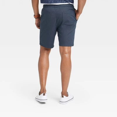 Men's 8" Everyday Relaxed Fit Pull-On Shorts - Goodfellow & Co™ Navy Blue