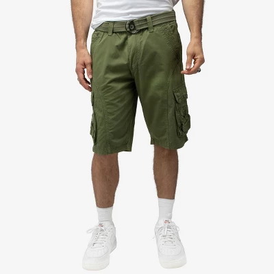 X RAY Men's Belted 12.5" Inseam Knee Length Cargo Shorts - Image 9