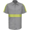 Red Kap® Short Sleeve Enhanced Visibility Industrial Work Shirt