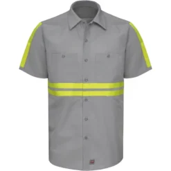 Red Kap® Short Sleeve Enhanced Visibility Industrial Work Shirt