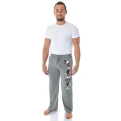 Disney Men's Mickey Mouse Expressions Character Loungewear Men's Sleep Pajama Pants