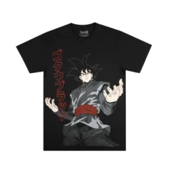 Dragon Ball Super Oversized Goku Black With Kanji Men's Black T-shirt