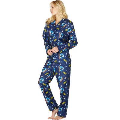 The Polar Express Adult Believe Button-Front Coat Shirt And Pants Pajama Set - Image 5