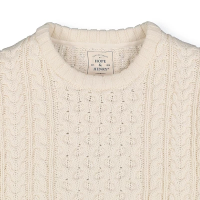 Hope & Henry Mens' Organic Cotton Fisherman Sweater - Image 4