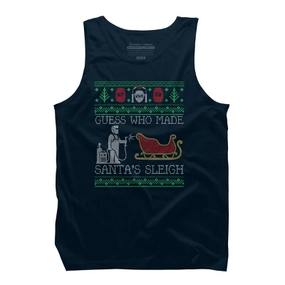 Men's Design By Humans Christmas Welder Welding Xmas Funny Welder Ugly Christmas Sweate By Pahari Tank Top - Image 5