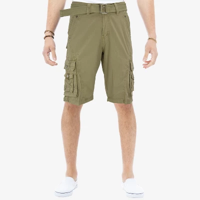X RAY Men's Belted 12.5" Inseam Knee Length Cargo Shorts - Image 16