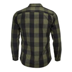 Burnside Men's Modern Fit Army Green Flannel Shirt